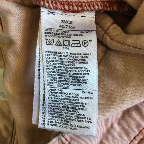 Gap Pink Denim Slim Skinny Leg Jeans Size 28x30 All Season Casual Feminine - Picture 7 of 8